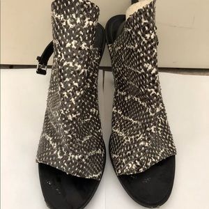 Balenciaga black python booties heels size 40.5